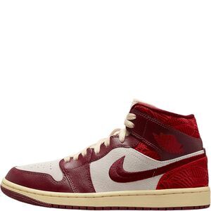 Jordan Womens AJ1 MID SE Shoes Color Team Red/University Red-sail